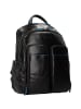 Piquadro Blue Square Revamp Rucksack RFID Leder 39 cm Laptopfach in black