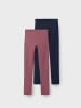 name it 2er-Pack Leggings in Deco Rose