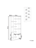 Beliani Bücherregal FONTAS in Weiß - (W) 90 x (H) 180 x (L) 29 cm