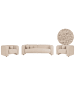 Beliani 3-tlg Sitzgruppe LEIREN in Beige