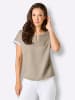 creation L Lyocell-Leinen-Bluse in beige-ecru