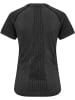 Hummel Hummel T-Shirt Hmlci Yoga Damen Dehnbarem Schnelltrocknend Nahtlosen in BLACK MELANGE