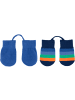 Villervalla Babyhandschuhe Basic Streifen in blau