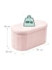 relaxdays Sitzbank in Rosa - (B)76 x (H)38 x (T)38 cm