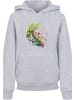 F4NT4STIC Hoodie Baum mit Blumen Hoodie in grau meliert