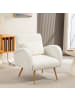 HOMCOM Loungesessel-77L x 77B x 83H cm-Cremeweiß