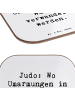 Mr. & Mrs. Panda Glas-Untersetzer Spruch Judo Umarmungen mit Spruch in Weiß