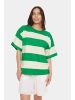SAINT TROPEZ T-shirt HafrunSZ Oversize fit in Ultra Green Ice Block Stripe