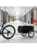 relaxdays Fahrradanhänger-Lastenanhänger in Schwarz – (B)124 x (H)59 x (T)69 cm
