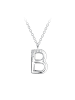 Alexander York Kette mit Buchstabenanhänger B in 925 Sterling Silber, 2-tlg. in silber