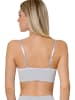 Yenita® Bustier mit Spitze Ribbed Collection in Grau