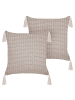 Beliani 2er-Set Dekokissen HAKONE in Beige