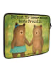Mr. & Mrs. Panda Notebooktasche Bär Freundin Design mit Spruch in Weiß