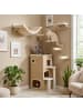 relaxdays Katzenhaus in Beige/ Weiß - (B)43 x (H)83,5 x (T)34 cm