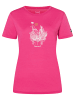 super.natural Merino T-Shirt FLOWERHANDS in Pink