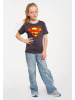 Logoshirt T-Shirt Superman in blau-grau