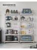 SONGMICS Schwerlastregal Cozory in Silber - (B)90 x (H)180 x (T)40 cm