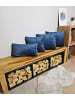 JACK 2er Set Teddy Flausch Kissen 50x50cm in blau
