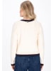 DreiMaster Maritim Sweater in offwhite navy wine red