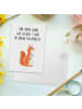 Mr. & Mrs. Panda Postkarte Eichhörnchen Blume mit Spruch in Weiß