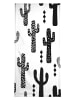 Juniqe Handtuch "Cactus Black" in Schwarz & Weiß