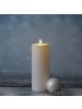 MARELIDA XXL LED Kerze für Außen flackernd H: 20cm D: 10cm in weiß