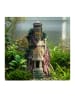 relaxdays Aquarium Deko "Tempel" in Grau - (B)15,5 x (H)26 x (T)13 cm