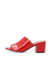 Bianco Mules in RedPatent
