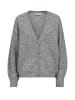 Mos Mosh V-Ausschnitt Strickcardigan in Grey Melange
