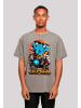 F4NT4STIC Oversize T-Shirt Asteroids Vintage Atari Retro Gaming in Asphalt