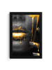 MuchoWow Poster mit Bilderrahmen Gold
