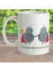 Mr. & Mrs. Panda Becher Sternzeichen Zwilling mit Spruch in Weiß