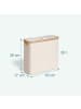 relaxdays Toilettenpapier Aufbewahrung in Beige - (B)43 x (H)38 x (T)17 cm