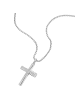 Police Herren-Halskette Crosstone Edelstahl Kreuz Silber