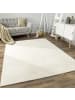 KADIMA DESIGN Teppich Kurzflor Unifarben Wohnzimmer in Creme