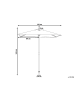 Beliani Marktschirm FLAMENCO in Grau - (W) 195 x (H) 244 x (L) 144 cm