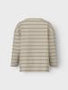 name it Gestreiftes Langarmshirt Rundhals Pullover Tiefe Schultern in Sand