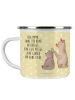 Mr. & Mrs. Panda wandertasse Bär Kind mit Spruch in Gelb Pastell