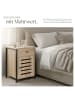 tectake Nachttisch Waterford 40 x 42 x 60,5 cm, Industrial Holz hell, Eiche Sonoma
