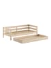 58 aufm Kessel KOJENBETT Kelda 90x200 mit Umrandung Kiefer Massivholz Milky Pine