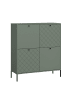 Feldmann-Wohnen Highboard Vitoria grün / schwarz 105 / 38 / 120cm