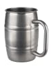 APS Cocktailbecher "BEER MUG" in Silberoptik Ø 8,5 cm, H: 13 cm 