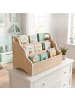 relaxdays Kinder-Bücherregal "3 Fächer" in Weiß – (B)51 x (H)31 x (T)28 cm