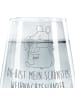 Mr. & Mrs. Panda Trinkglas Maus Weihnachten mit Spruch in Transparent