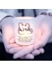 Mr. & Mrs. Panda Windlicht aus Glas Pinguine trösten mit Spruch in Transparent