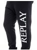 Replay Sweatpants Piece Dyed Cotton Fleece in schwarz