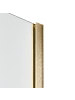 Beliani Duschwand AHAUS in Transparent/Gold - (W) 100 x (H) 190 x (L) 100 cm