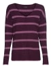 Laura Scott Streifenpullover in lila-gestreift