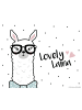 Geda Labels Trinkflasche Lovely Lama in Schwarz - 500ml