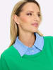 Heine Sweatshirt in grasgrün-himmelblau